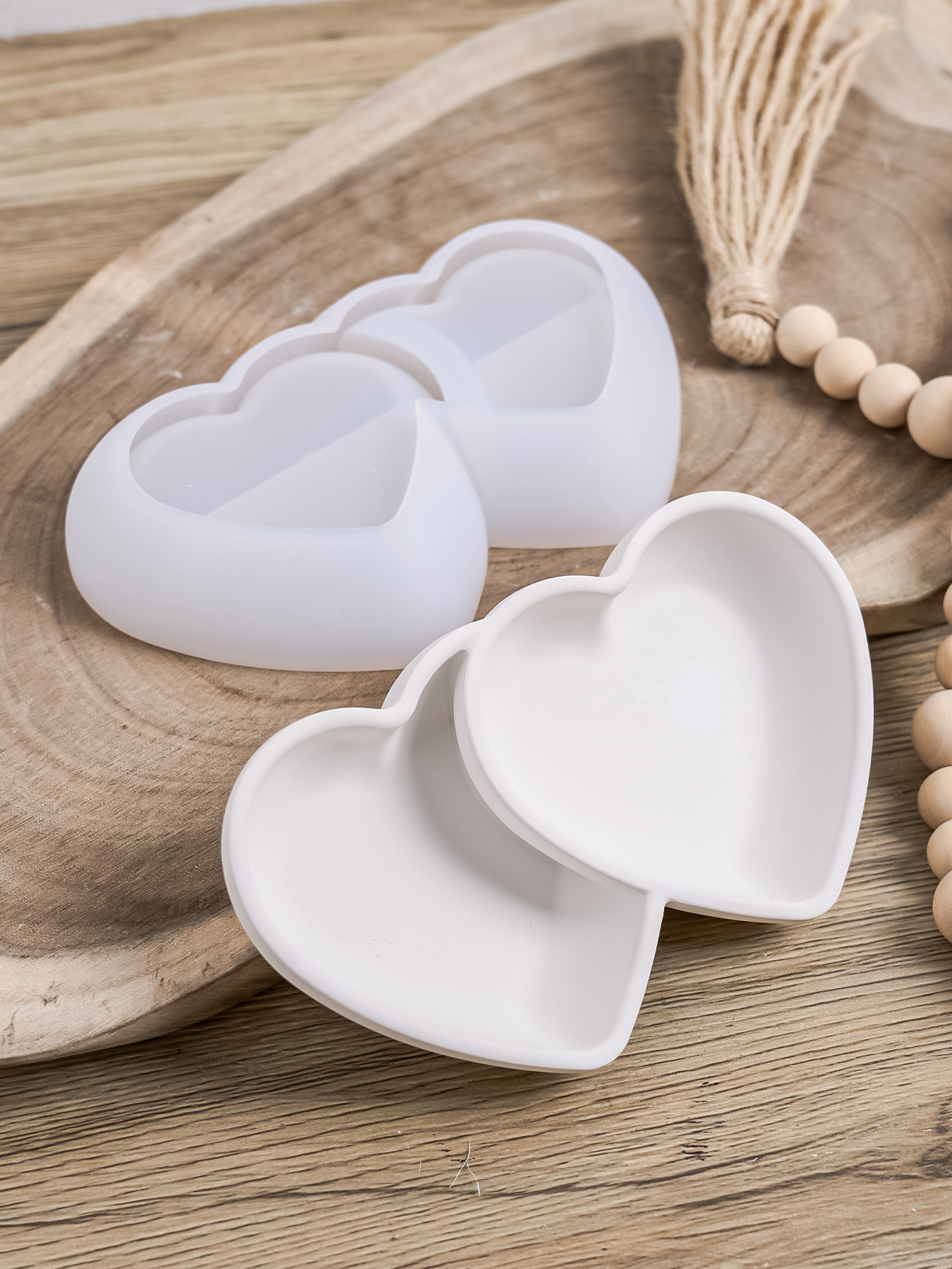 Potsticker Mold - DIY Double Heart Candle Bowl Silicone
