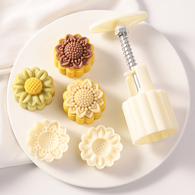 Bunny Cake Mold - Sunflower Flowers Moon Cake Mold,Including 1