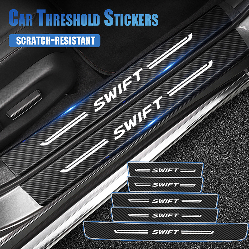 Crepe Pan Carbon - Car Front Rear Door Threshold Sill
