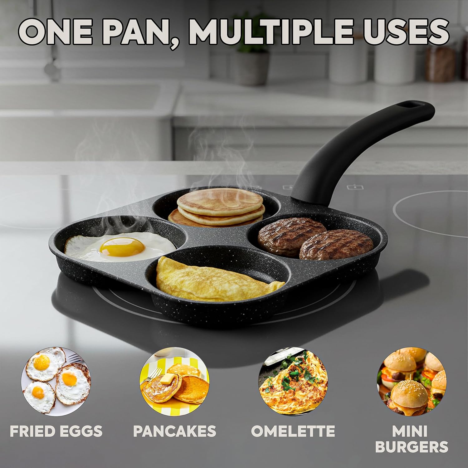 Mini Pancake Griddle - Egg Frying Pan Nonstick Pancake Pans