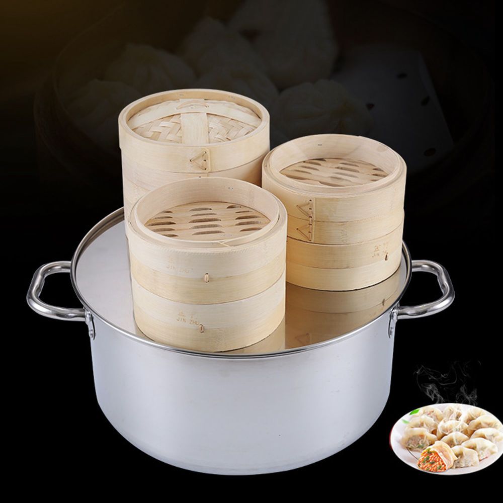 Steaming With Lid Cooking Tool - Bao Steamer Bamboo ulasan dan harga
