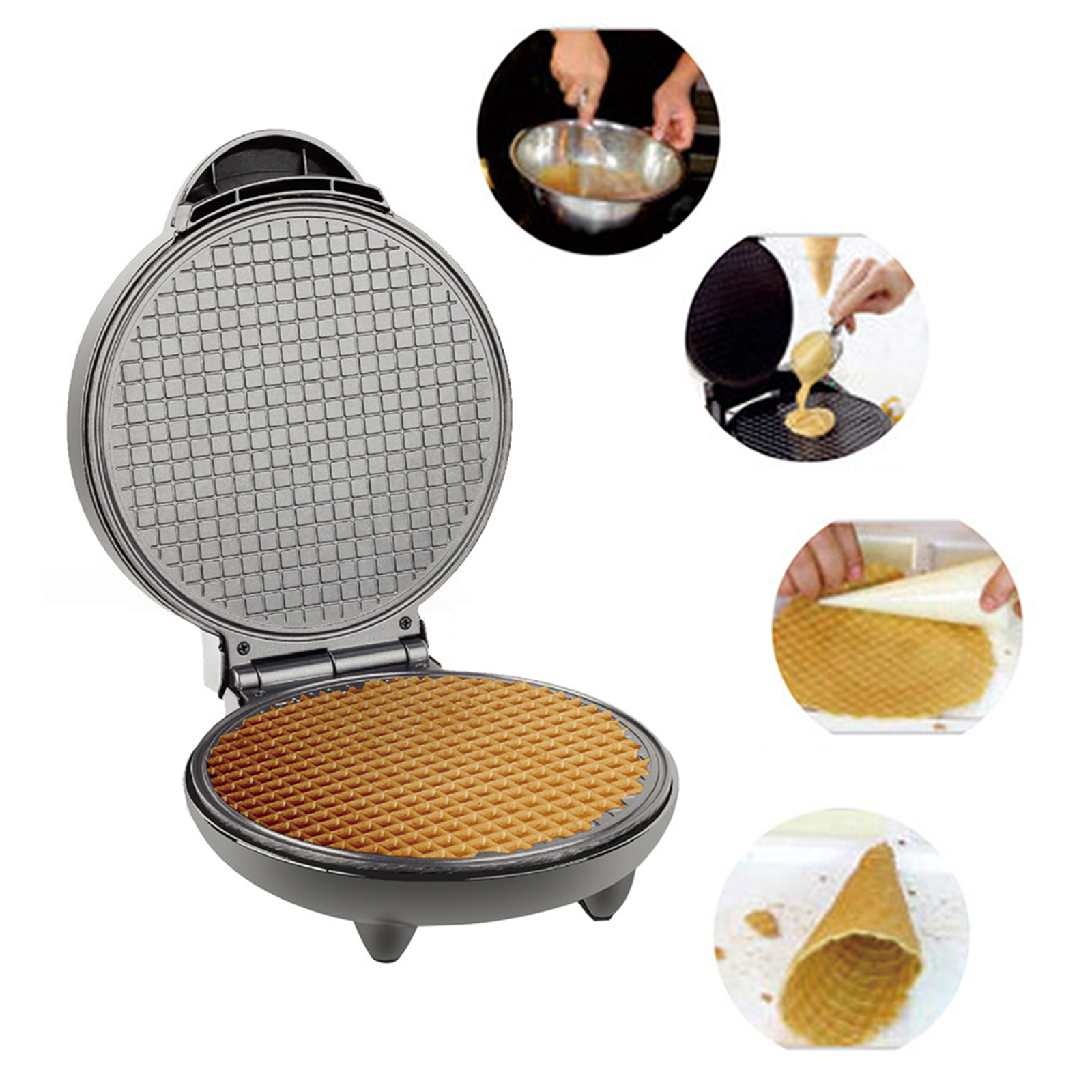 1200W Waffle Maker Nonstick Ba - Waffle Cone Maker ulasan dan harga
