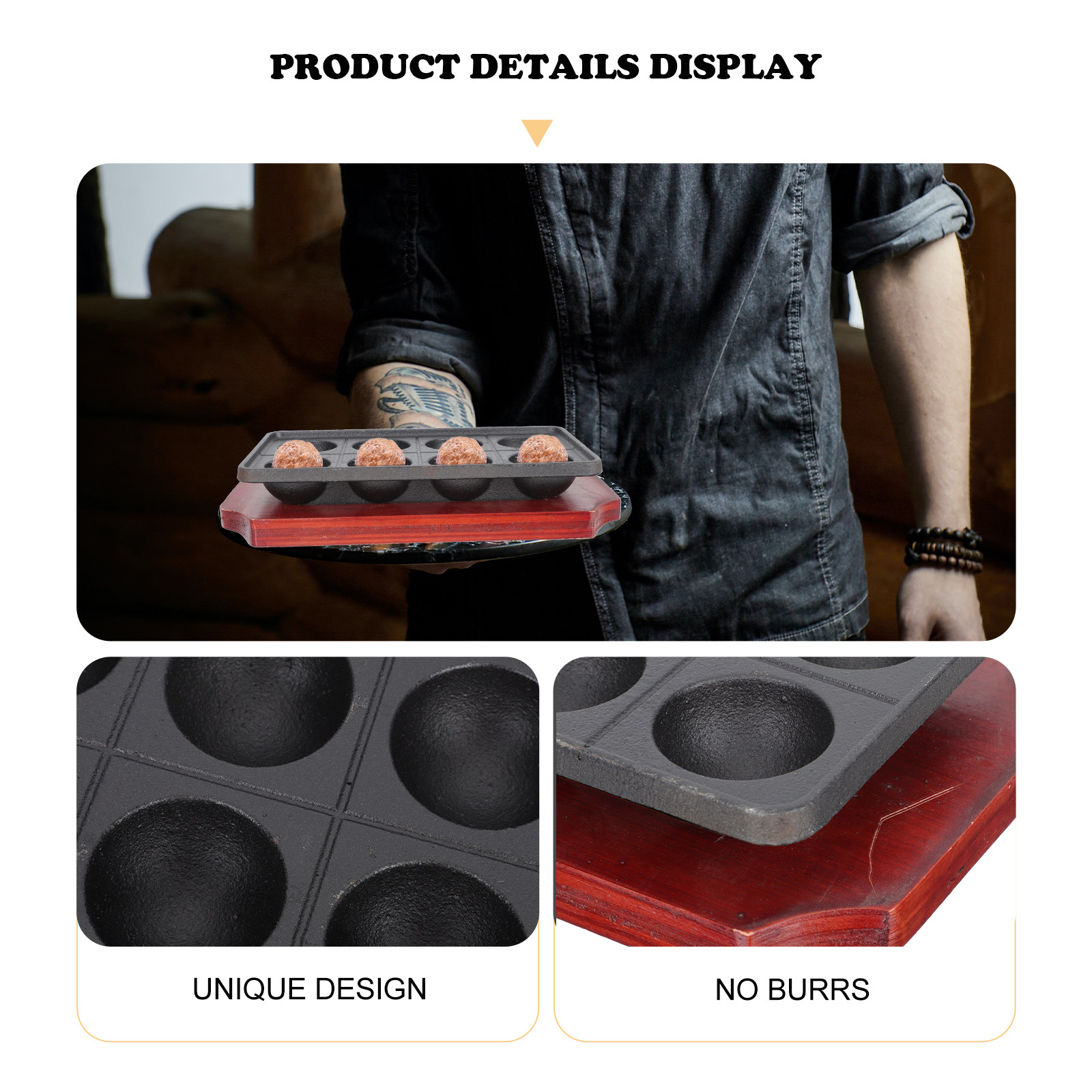 1Set Food-Grade Iron Takoyaki  - Takoyaki Grill Plate ulasan dan harga