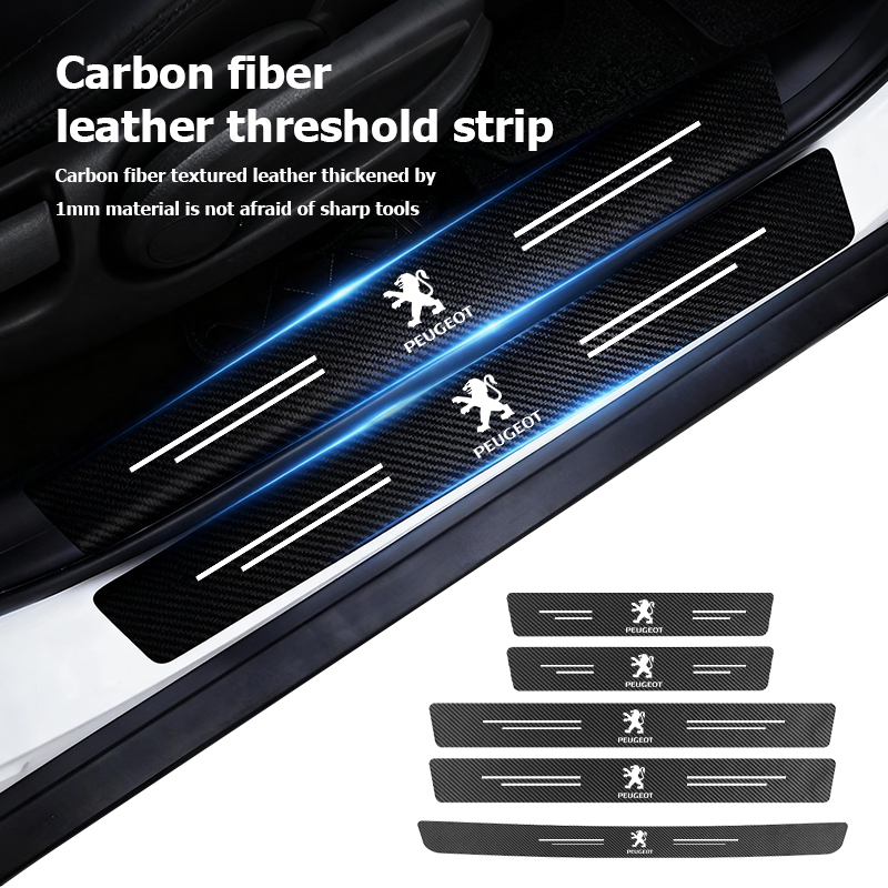New Car Door Sill Plate Sticke - Crepe Pan Carbon ulasan dan harga