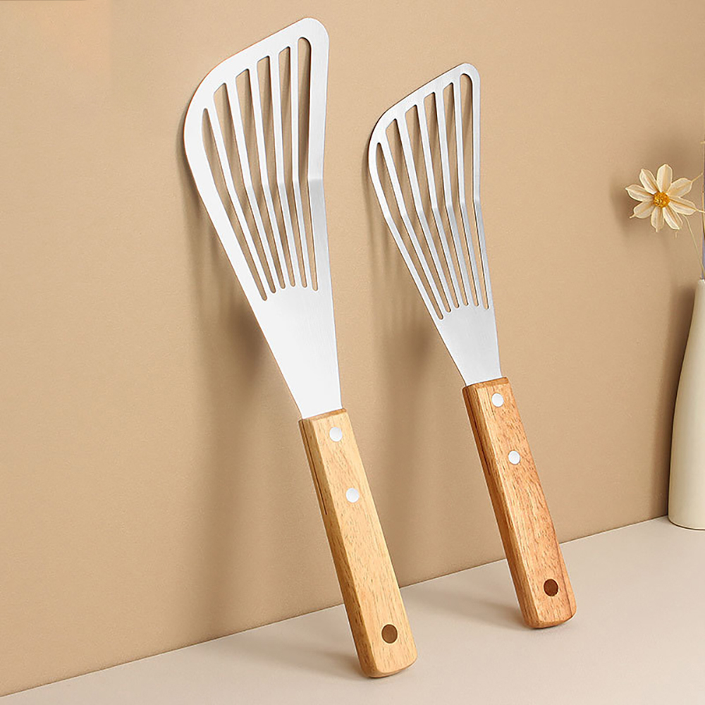1PC Stainless Steel Fish Fryin - Okonomiyaki Spatula ulasan dan harga