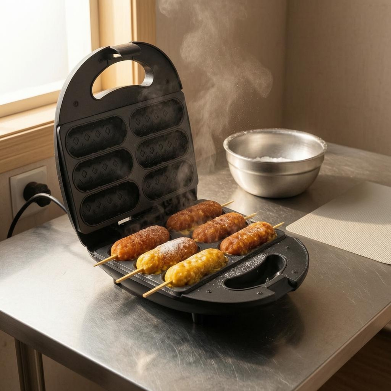 Corn Dog Maker Double-Sided He - Corn Dog Stick ulasan dan harga