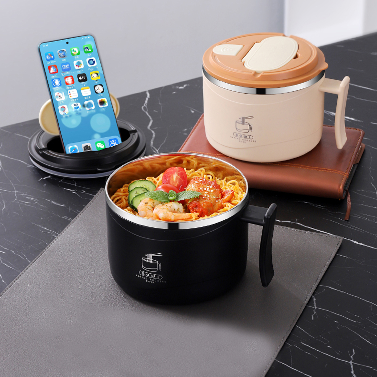1300ml Ramen Bowl With Lid Sta - Dim Sum Basket ulasan dan harga