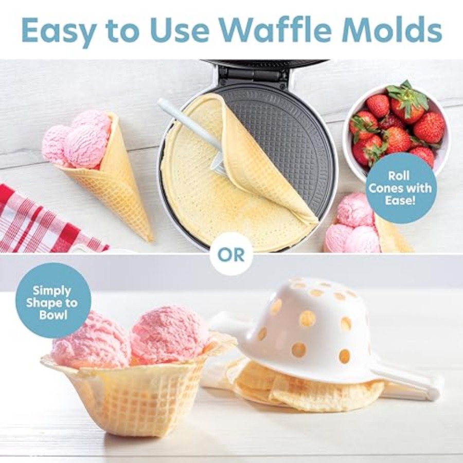 Waffle Cone and Ice Cream Bowl - Waffle Cone Maker ulasan dan harga