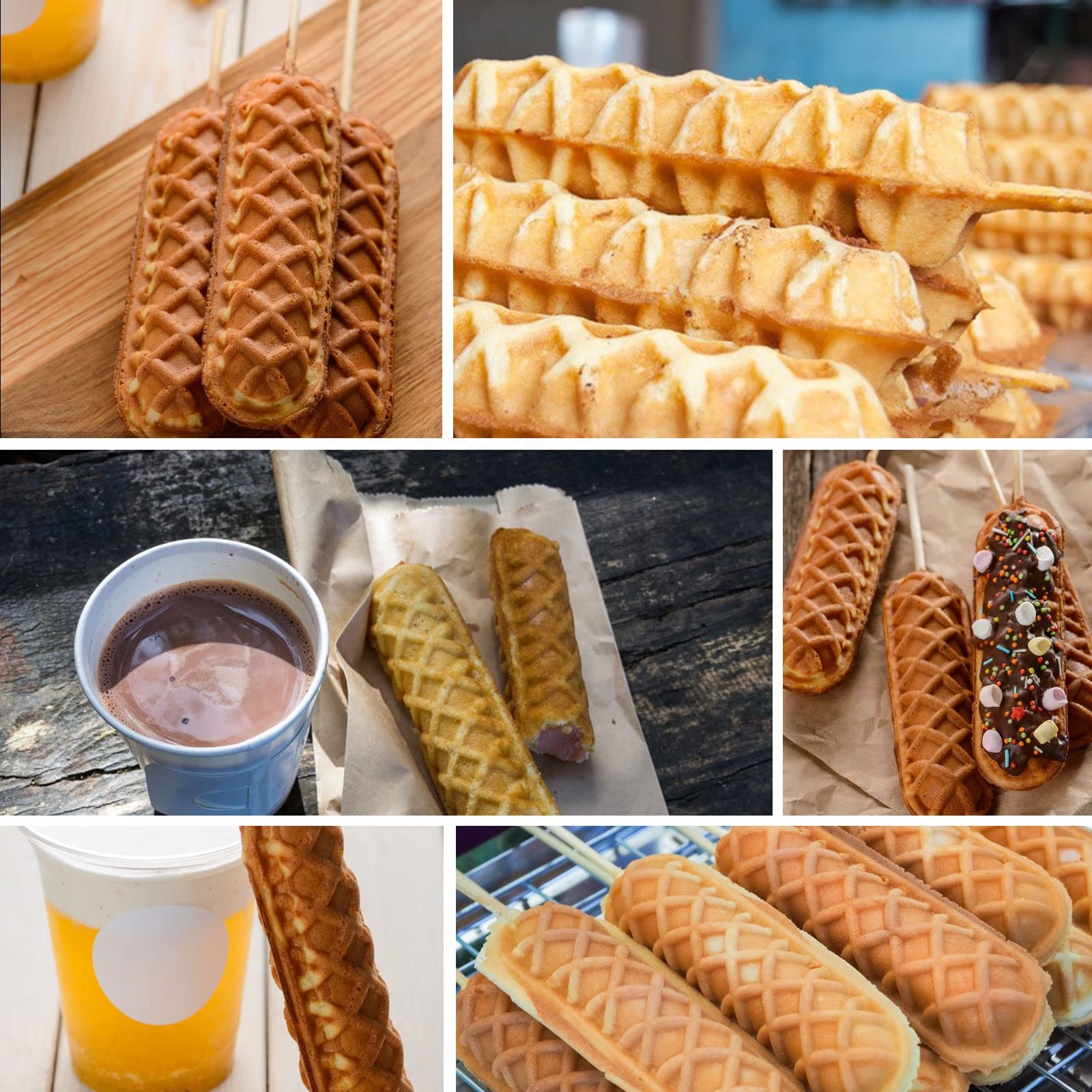 6-Piece Non-stick Waffle Bar M - Corn Dog Stick ulasan dan harga