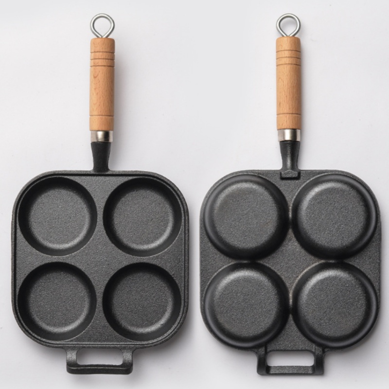 JUSTINLAU 2/4-Hole Omelette Po - Mini Pancake Griddle ulasan dan harga