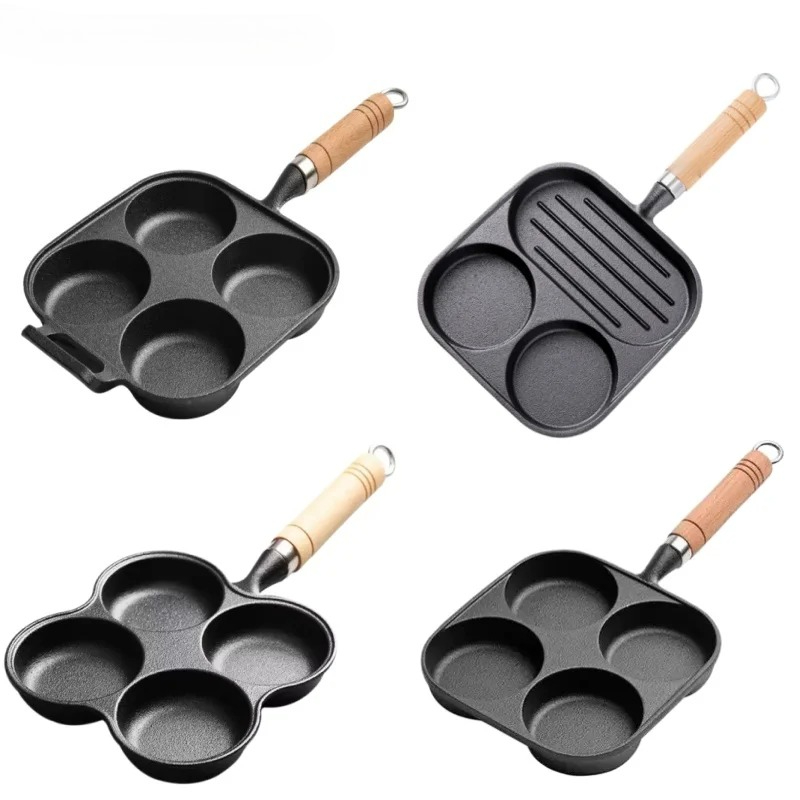 JUSTINLAU 2/4-Hole Omelette Po - Mini Pancake Griddle ulasan dan harga